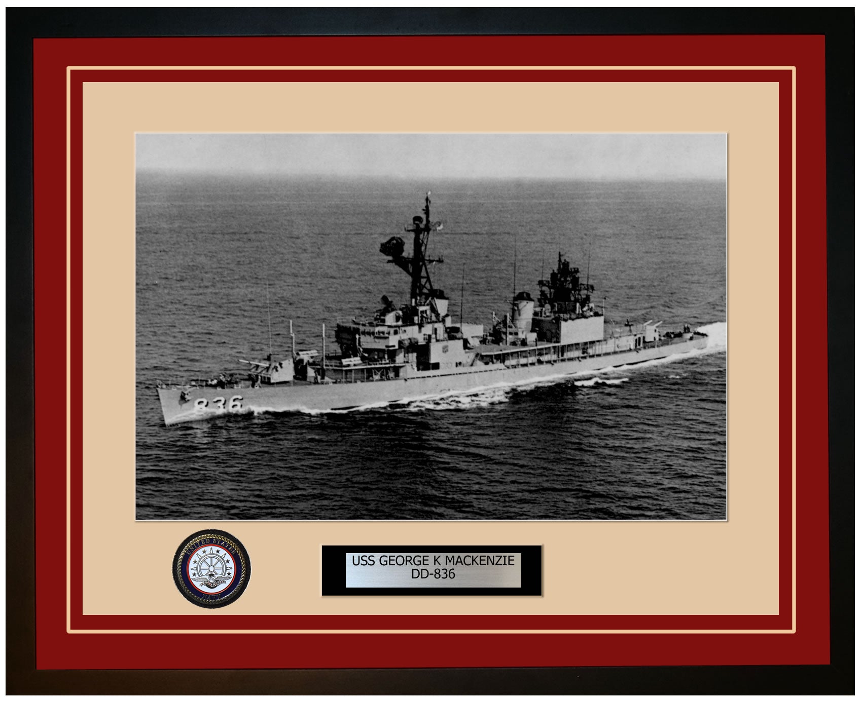 USS STANLY DD-478 Framed Navy Ship Photo Burgundy – Navy Emporium