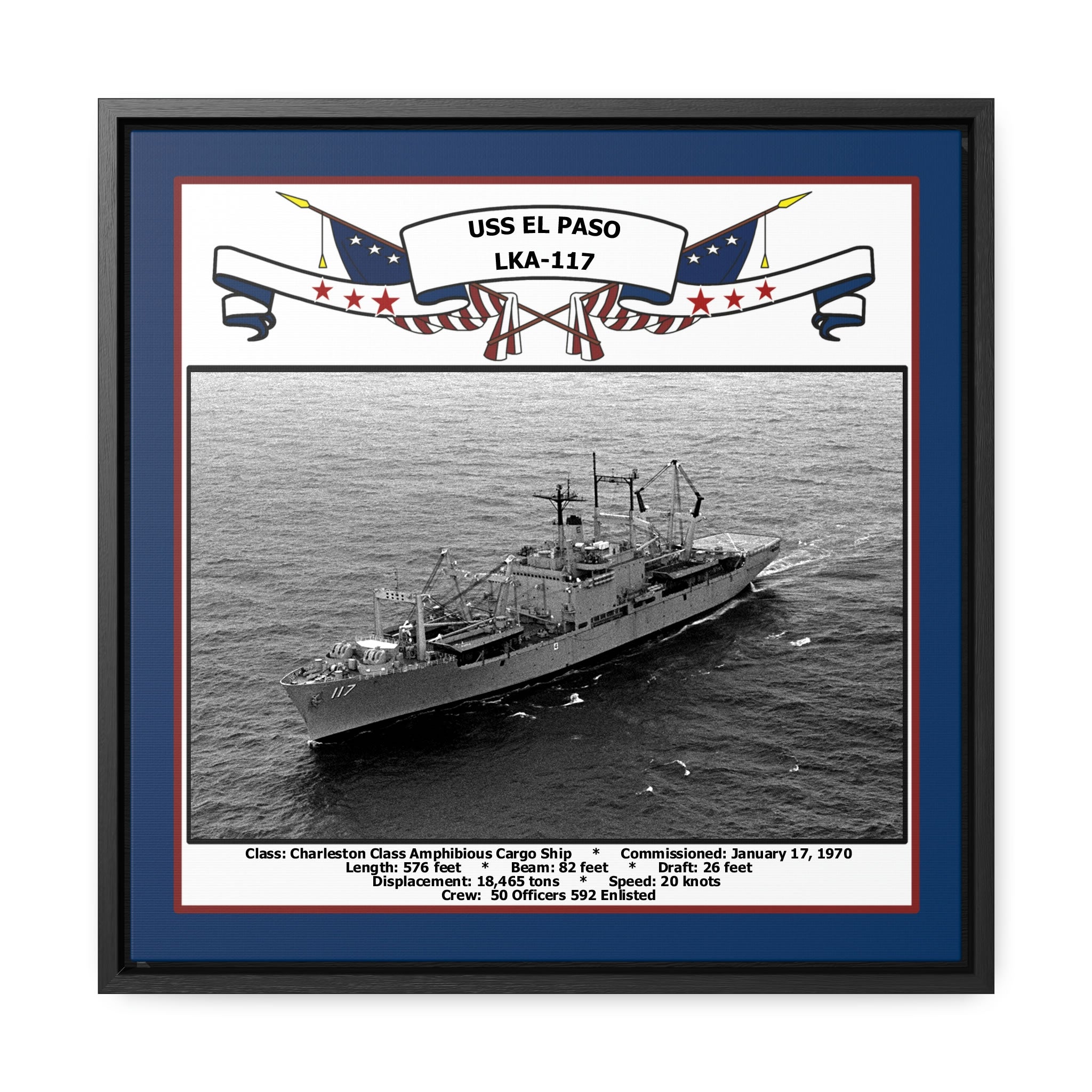 USS El Paso LKA-117 Navy Floating Frame Photo – Navy Emporium