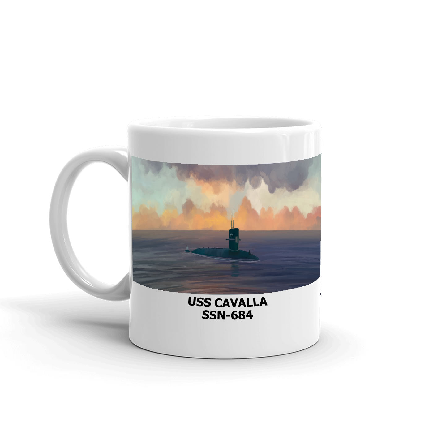 Battleship North Carolina Admiral Coffee Mug Ceramic 12 Oz. 3.75 Inch  Souvenir