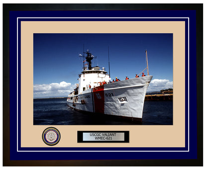 USCGC VALIANT WMEC 621 Framed Coast Guard Ship Photo Blue 106WMEC621