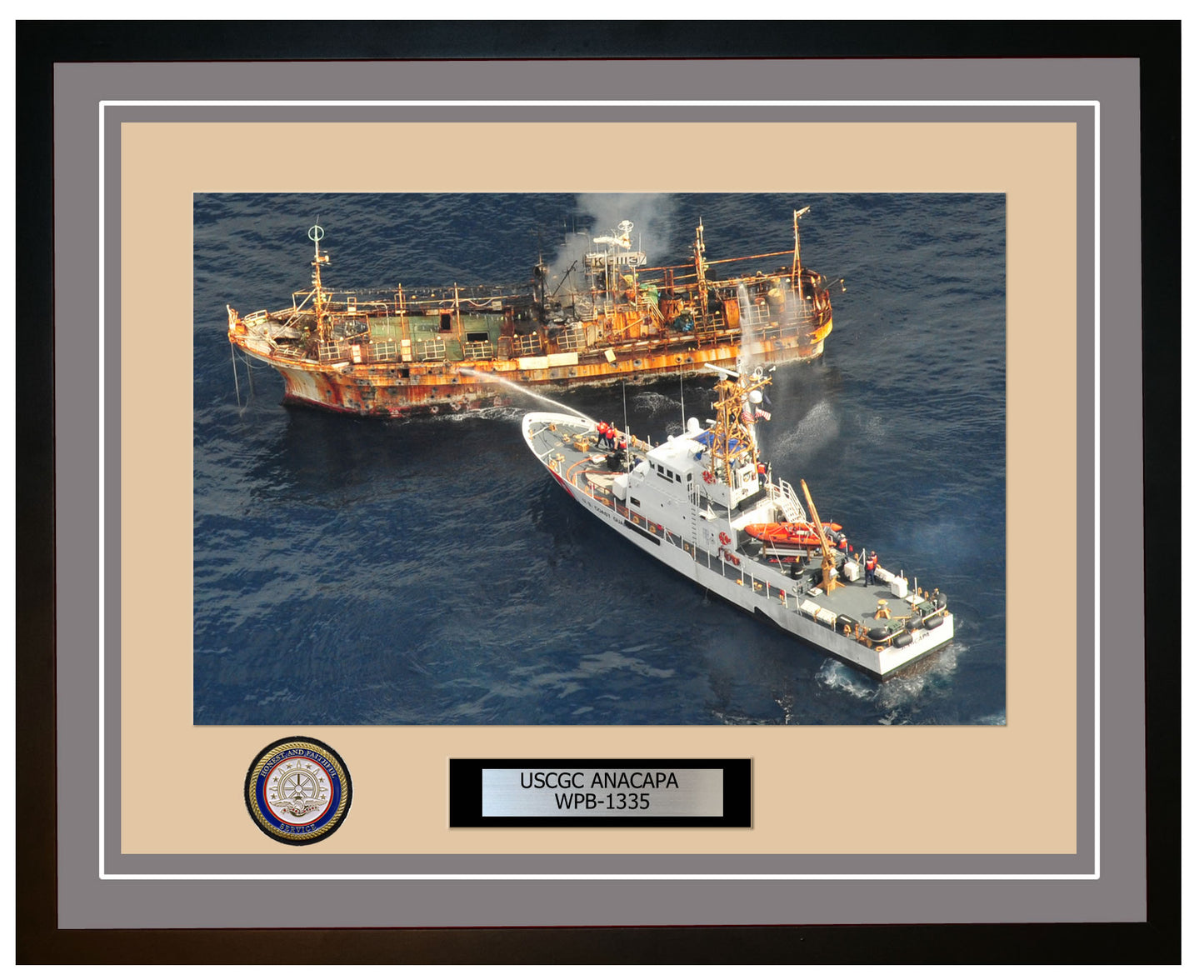 USCGC ANACAPA WPB 1335 Framed Coast Guard Ship Photo Grey 10WPB1335