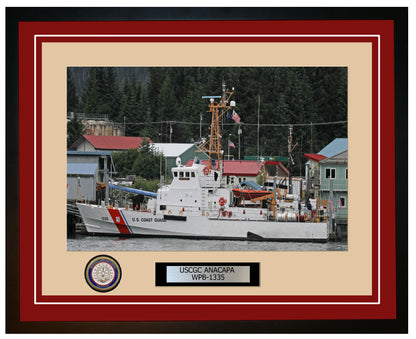 USCGC ANACAPA WPB 1335 Framed Coast Guard Ship Photo Burgundy 11WPB1335