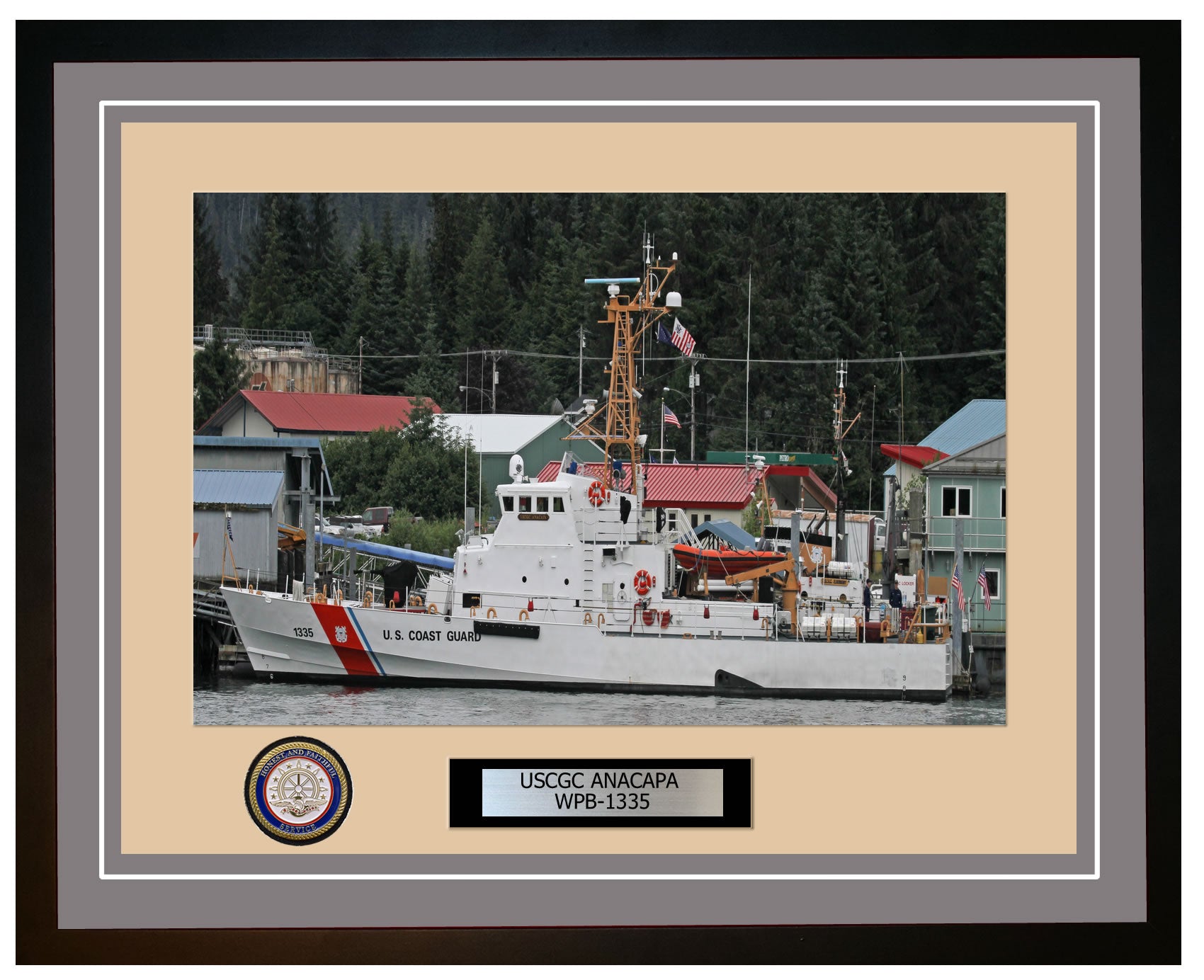 USCGC ANACAPA WPB 1335 Framed Coast Guard Ship Photo Grey 11WPB1335