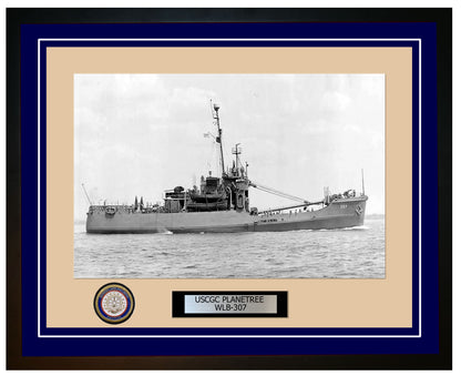 USCGC PLANETREE WLB 307 Framed Coast Guard Ship Photo Blue 122WLB307