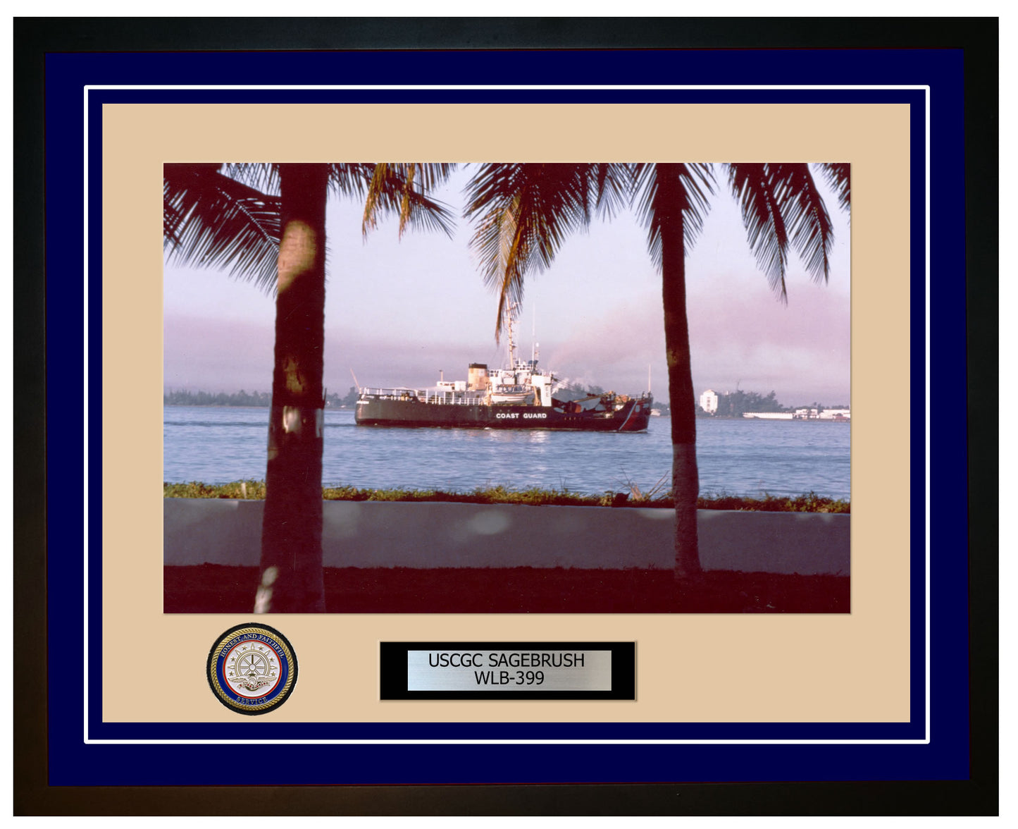 USCGC SAGEBRUSH WLB 399 Framed Coast Guard Ship Photo Blue 127WLB399