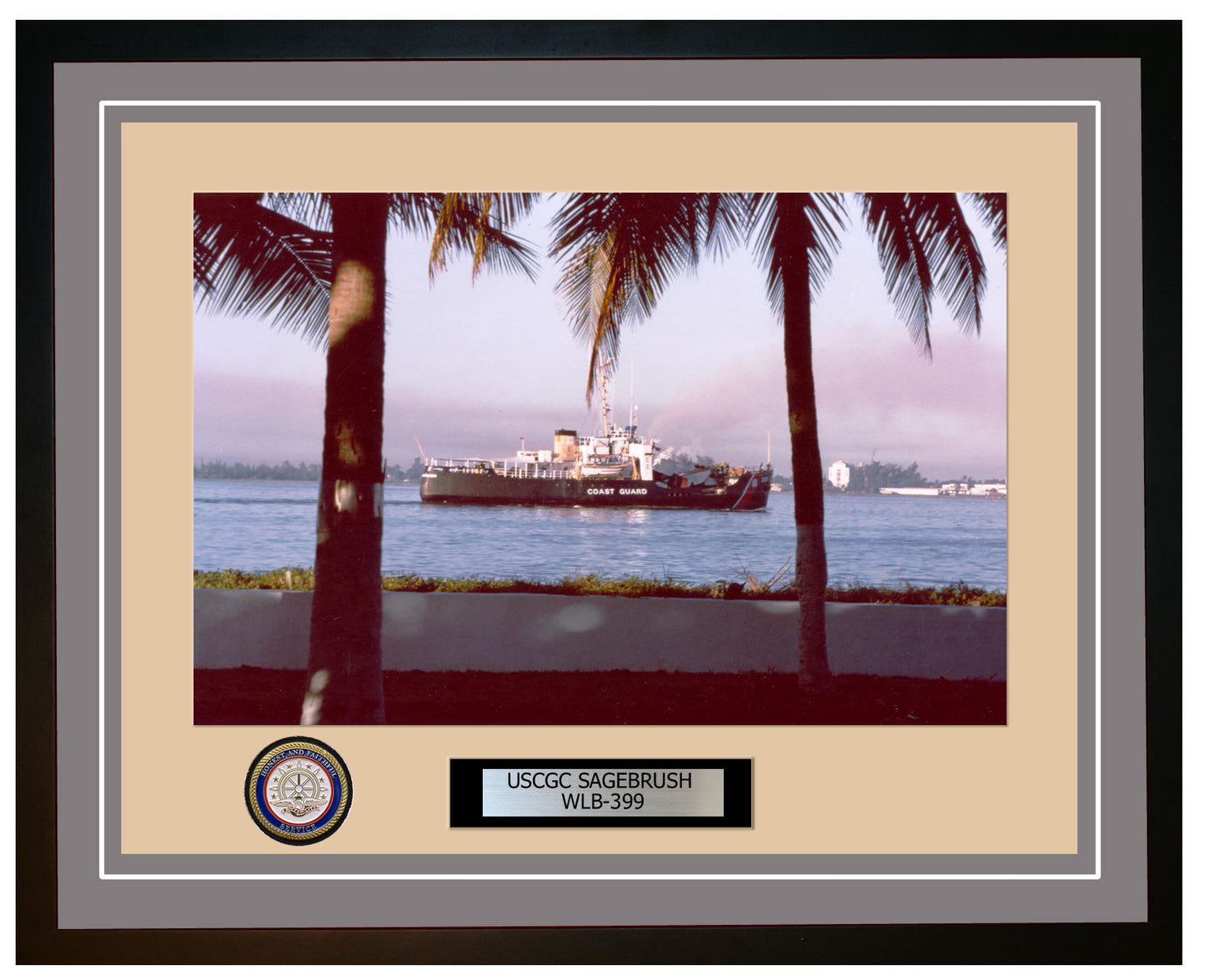 USCGC SAGEBRUSH WLB 399 Framed Coast Guard Ship Photo Grey 127WLB399