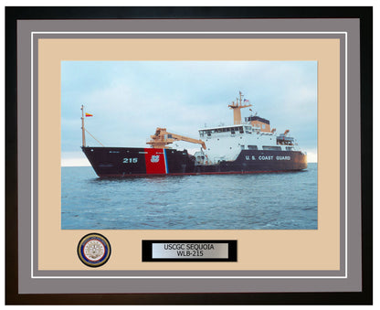 USCGC SEQUOIA WLB 215 Framed Coast Guard Ship Photo Grey 133WLB215