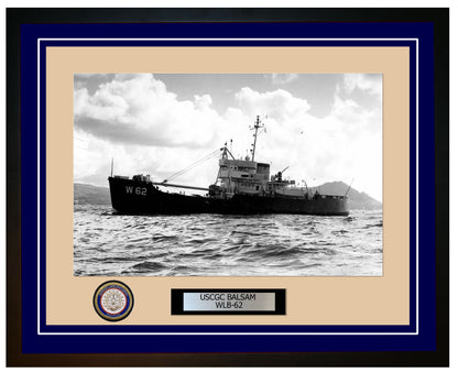 USCGC BALSAM WLB 62 Framed Coast Guard Ship Photo Blue 15WLB62