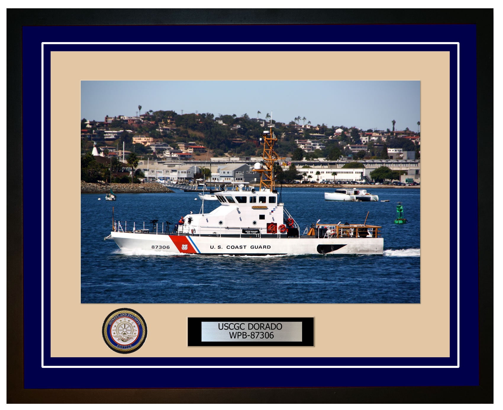 USCGC DORADO WPB 87306 Framed Coast Guard Ship Photo Blue 168WPB87306