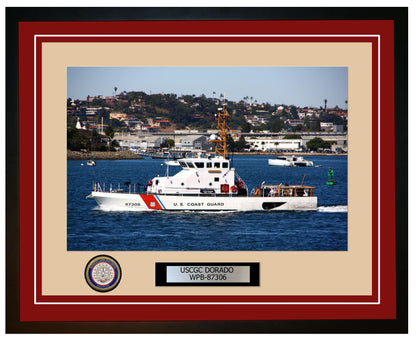 USCGC DORADO WPB 87306 Framed Coast Guard Ship Photo Burgundy 168WPB87306