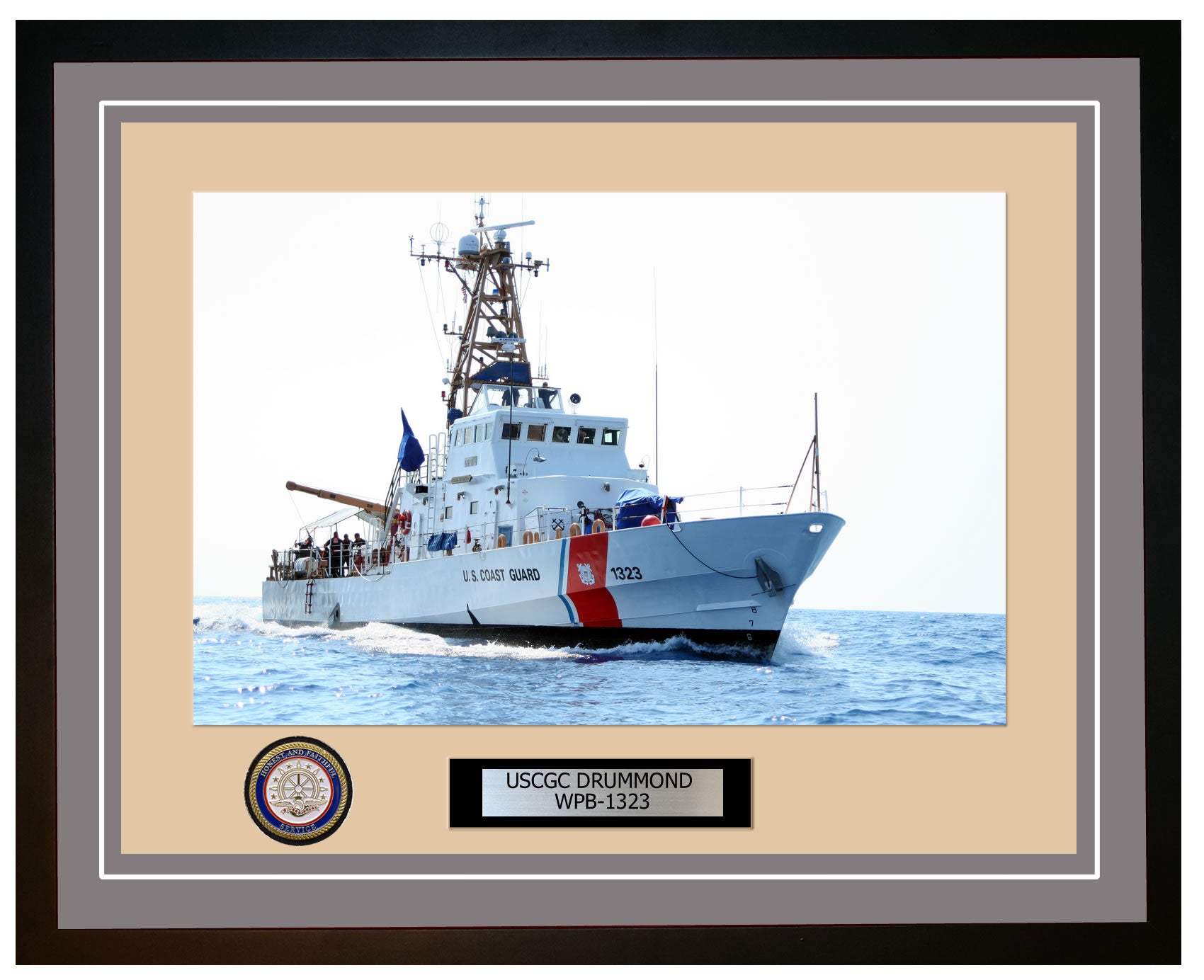 USCGC DRUMMOND WPB 1323 Framed Coast Guard Ship Photo Grey 169WPB1323