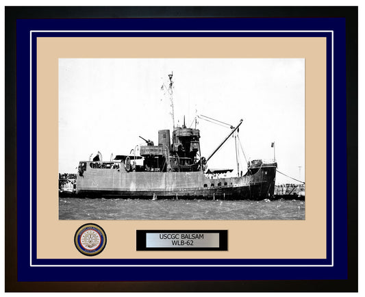 USCGC BALSAM WLB 62 Framed Coast Guard Ship Photo Blue 16WLB62