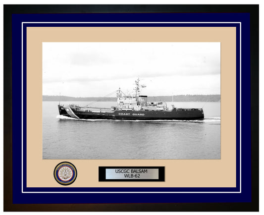 USCGC BALSAM WLB 62 Framed Coast Guard Ship Photo Blue 17WLB62