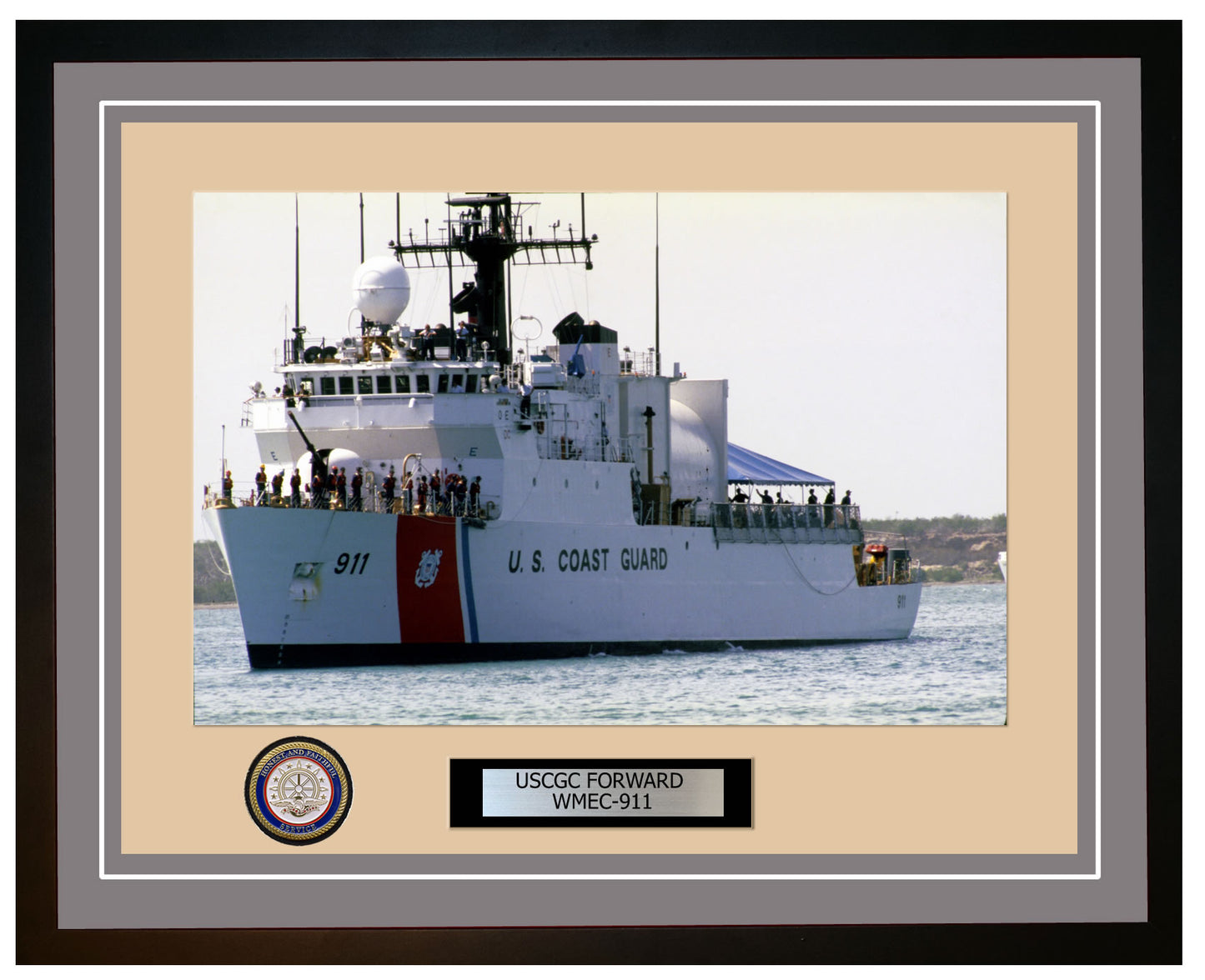 USCGC FORWARD WMEC 911 Framed Coast Guard Ship Photo Grey 181WMEC911