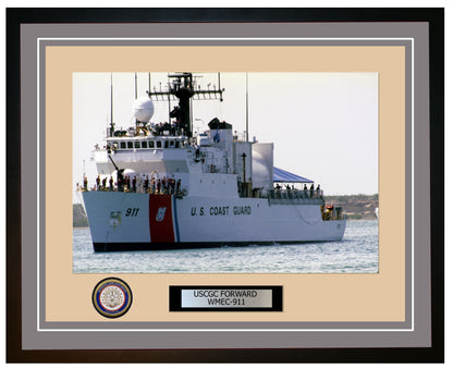 USCGC FORWARD WMEC 911 Framed Coast Guard Ship Photo Grey 181WMEC911