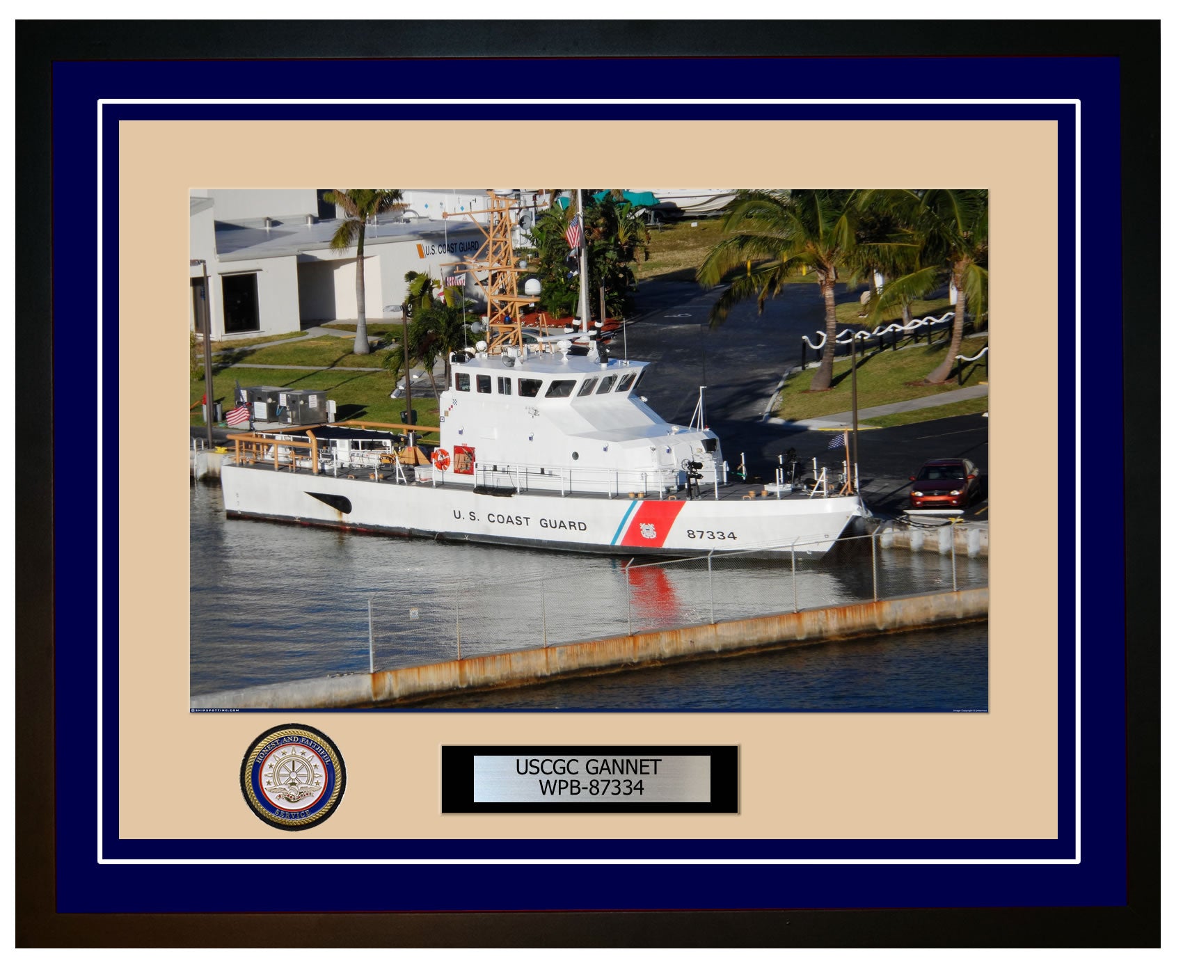 USCGC GANNET WPB 87334 Framed Coast Guard Ship Photo Blue 184WPB87334