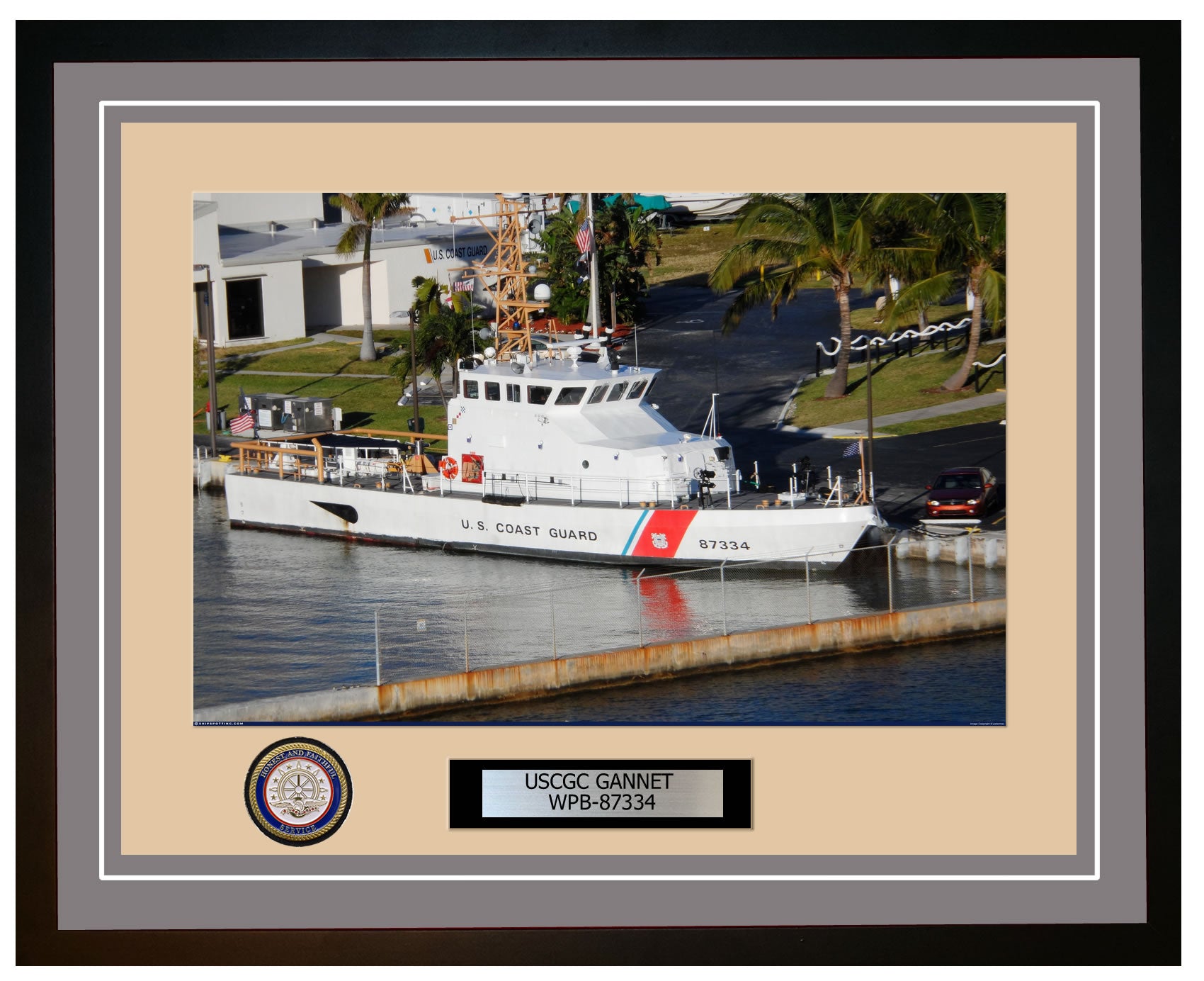 USCGC GANNET WPB 87334 Framed Coast Guard Ship Photo Grey 184WPB87334