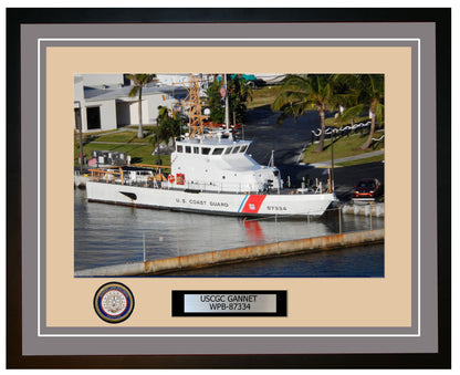 USCGC GANNET WPB 87334 Framed Coast Guard Ship Photo Grey 184WPB87334