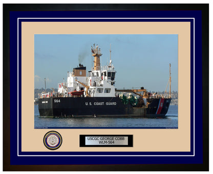 USCGC GEORGE COBB WLM 564 Framed Coast Guard Ship Photo Blue 185WLM564