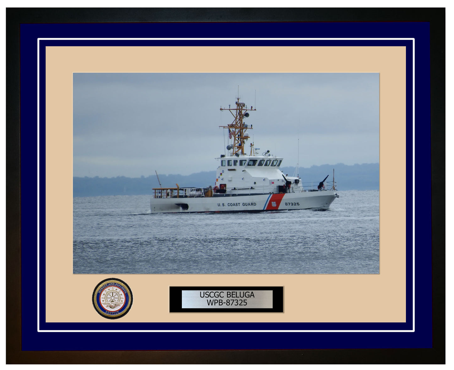 USCGC BELUGA WPB 87325 Framed Coast Guard Ship Photo Blue 193WPB87325