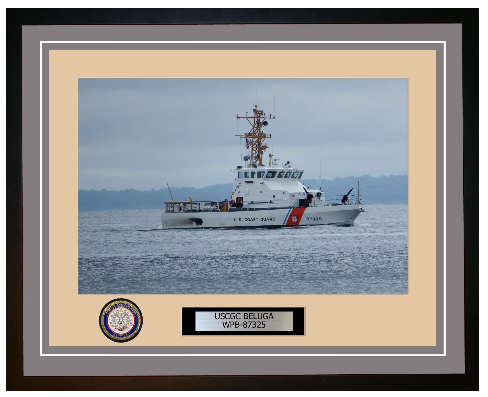 USCGC BELUGA WPB 87325 Framed Coast Guard Ship Photo Grey 193WPB87325