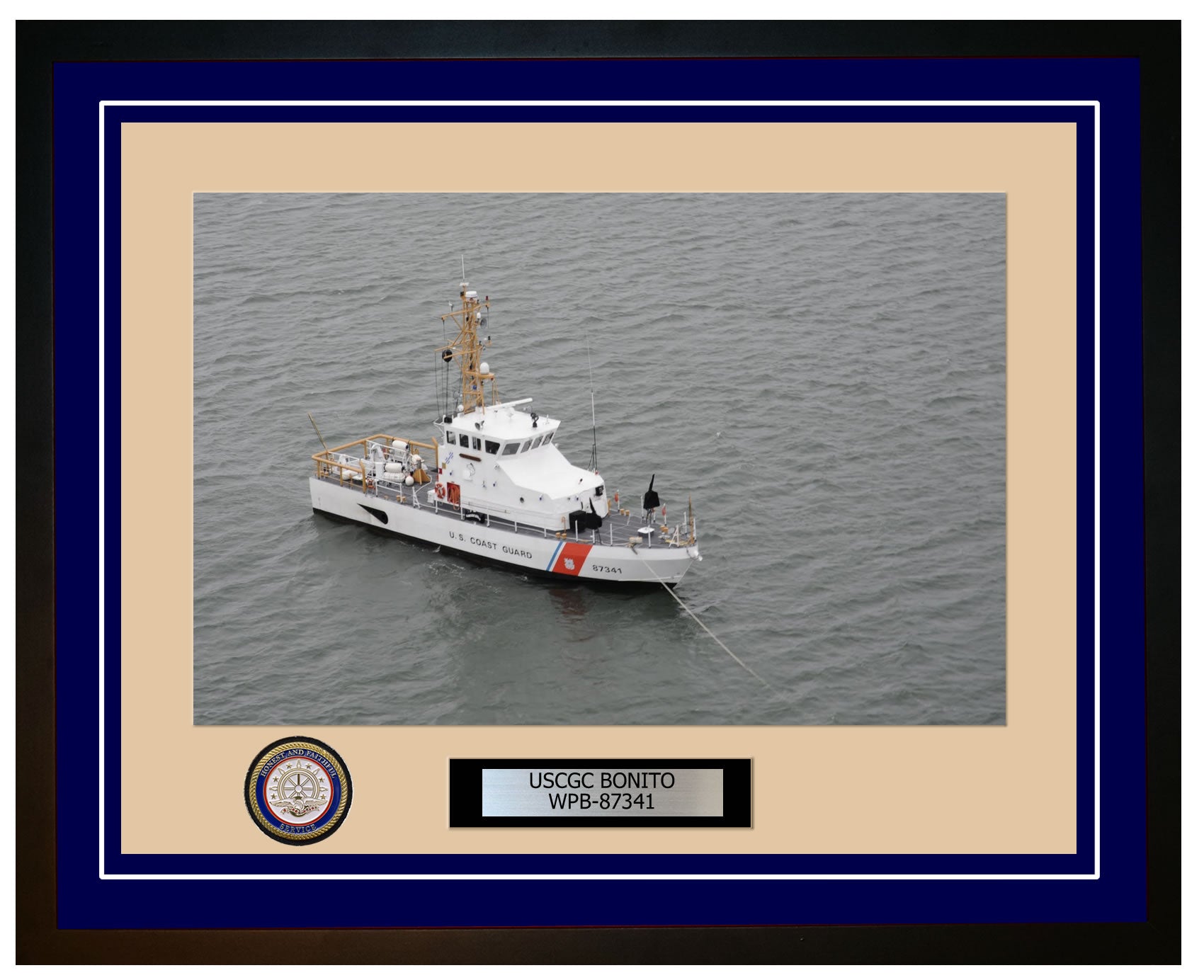 USCGC BONITO WPB 87341 Framed Coast Guard Ship Photo Blue 194WPB87341