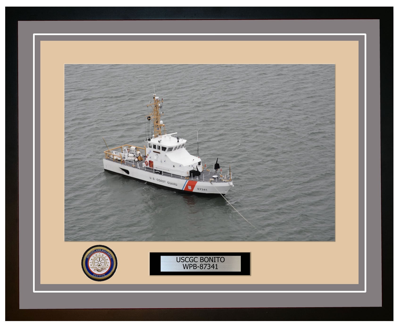 USCGC BONITO WPB 87341 Framed Coast Guard Ship Photo Grey 194WPB87341