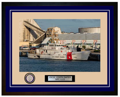 USCGC JOSEPH NAPIER WPC 1115 Framed Coast Guard Ship Photo Blue 206WPC1115