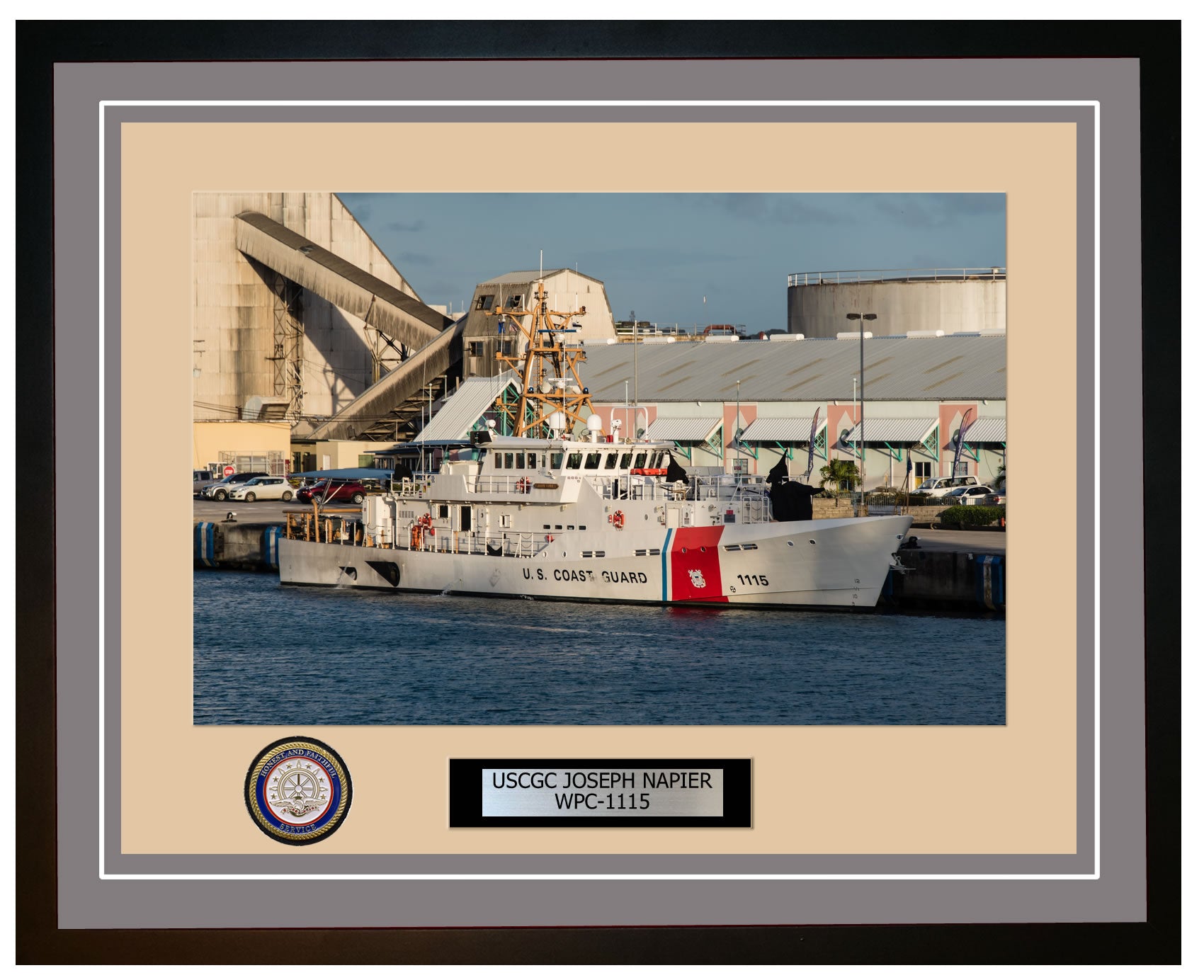 USCGC JOSEPH NAPIER WPC 1115 Framed Coast Guard Ship Photo Grey 206WPC1115