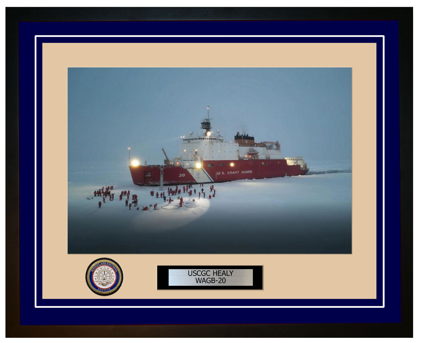 USCGC HEALY WAGB 20 Framed Coast Guard Ship Photo Blue 208WAGB20