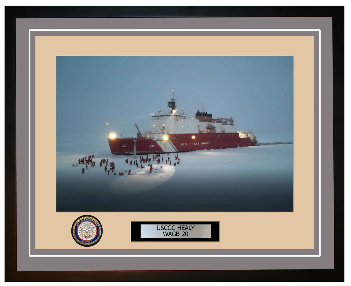 USCGC HEALY WAGB 20 Framed Coast Guard Ship Photo Grey 208WAGB20