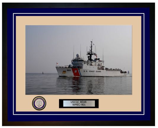 USCGC BEAR WMEC 901 Framed Coast Guard Ship Photo Blue 20WMEC901