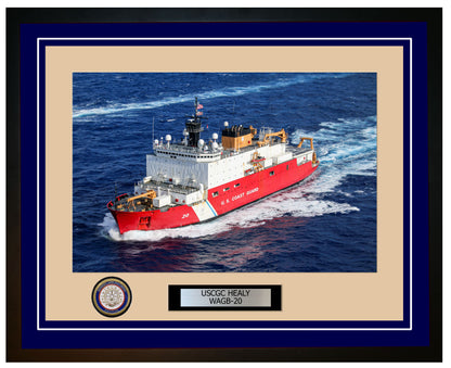 USCGC HEALY WAGB 20 Framed Coast Guard Ship Photo Blue 212WAGB20