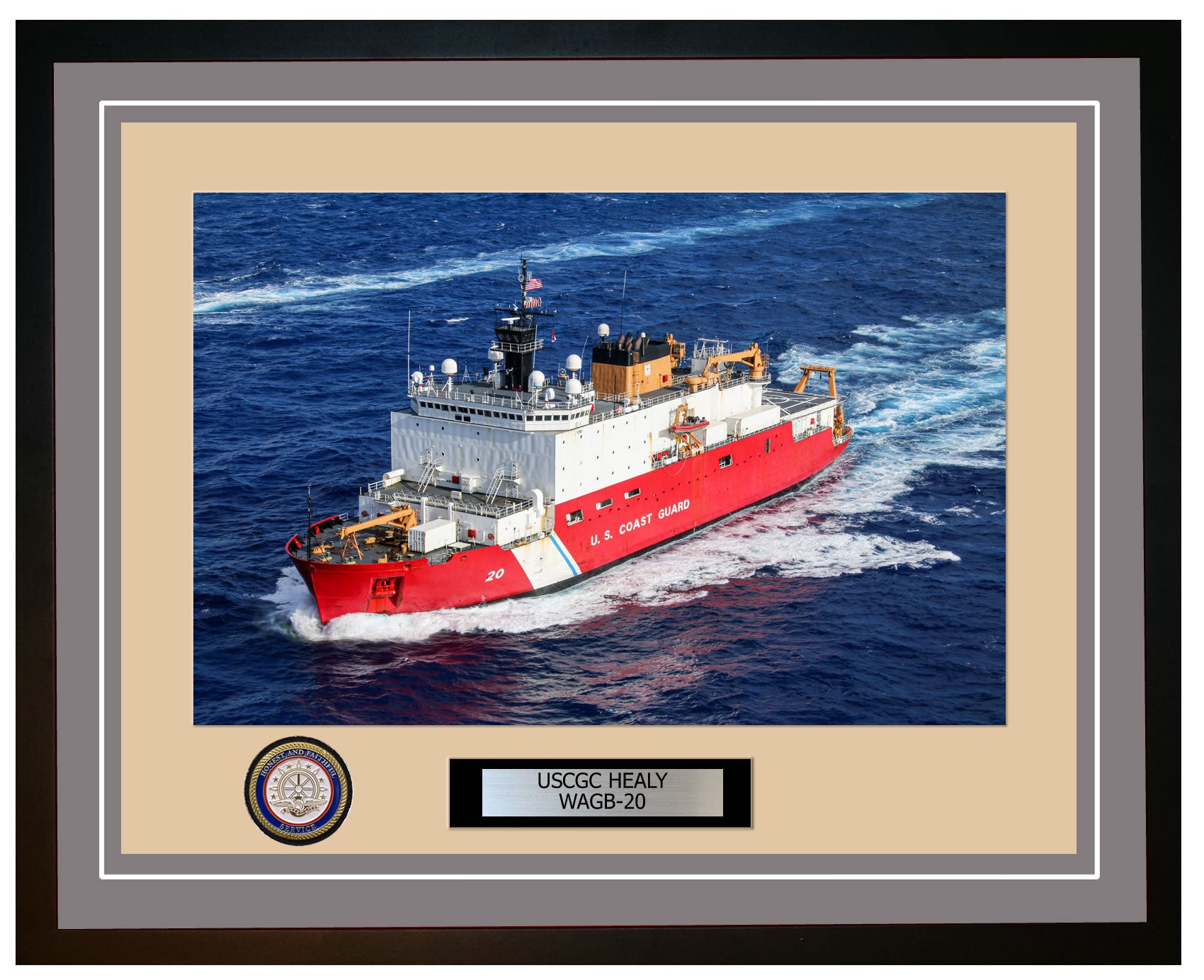 USCGC HEALY WAGB 20 Framed Coast Guard Ship Photo Grey 212WAGB20