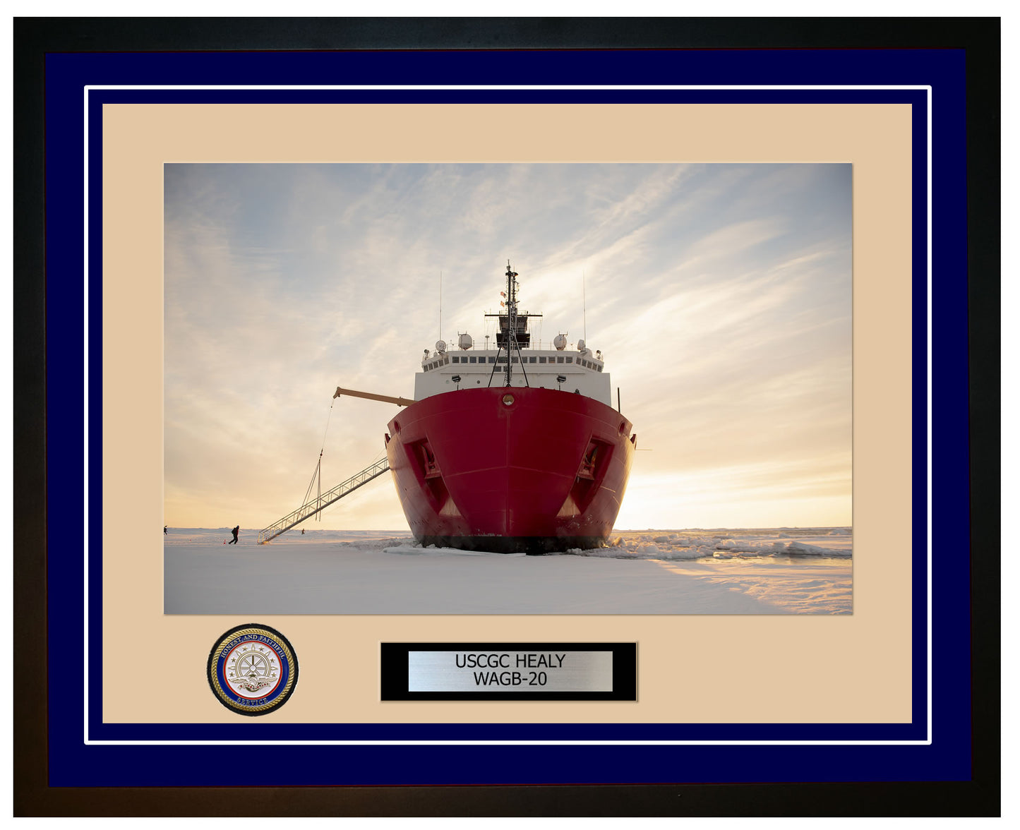 USCGC HEALY WAGB 20 Framed Coast Guard Ship Photo Blue 213WAGB20