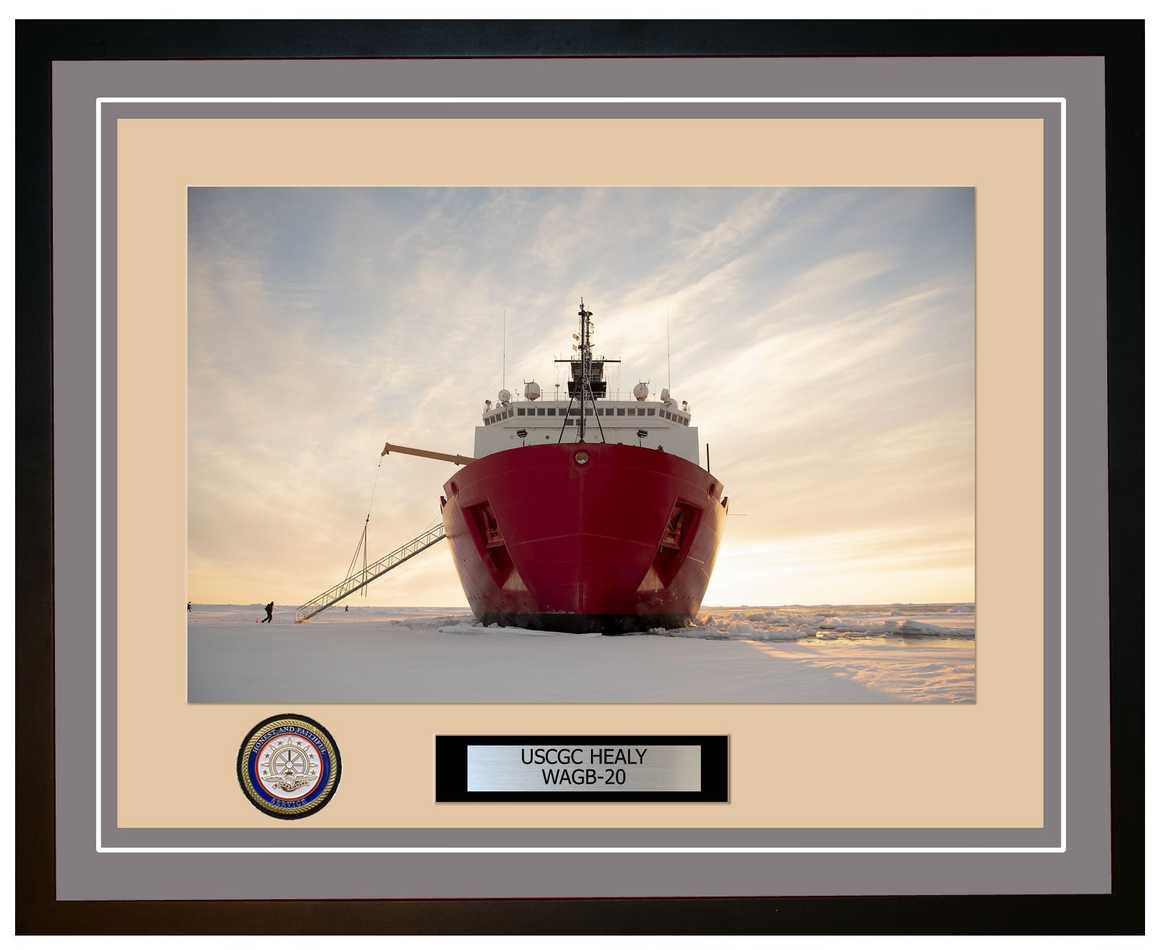 USCGC HEALY WAGB 20 Framed Coast Guard Ship Photo Grey 213WAGB20