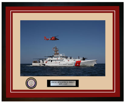 USCGC BENJAMIN B. DAILEY WPC 1123 Framed Coast Guard Ship Photo Burgundy 22WPC1123