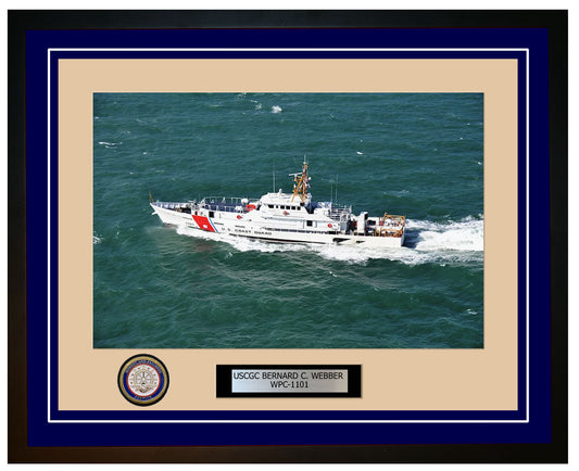 USCGC BERNARD C. WEBBER WPC 1101 Framed Coast Guard Ship Photo Blue 23WPC1101