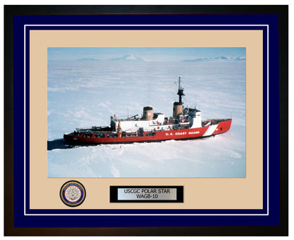 USCGC POLAR STAR WAGB 10 Framed Coast Guard Ship Photo Blue 248WAGB10