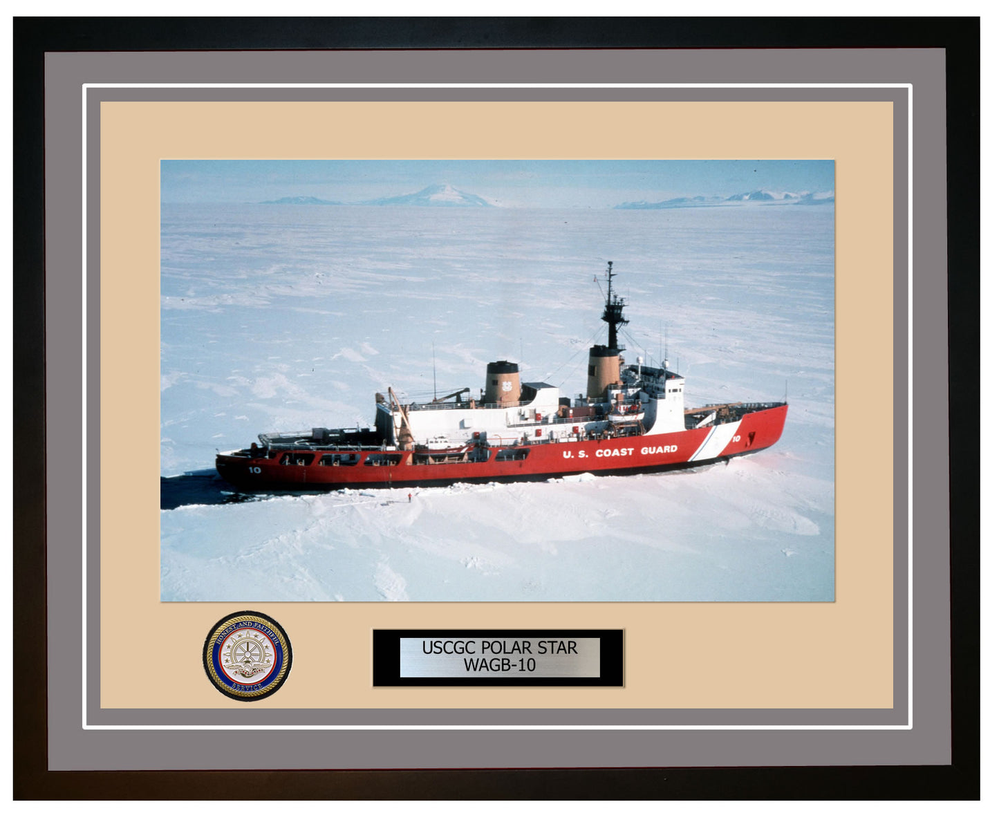 USCGC POLAR STAR WAGB 10 Framed Coast Guard Ship Photo Grey 248WAGB10