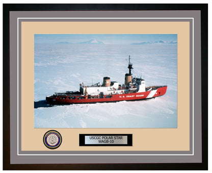 USCGC POLAR STAR WAGB 10 Framed Coast Guard Ship Photo Grey 248WAGB10