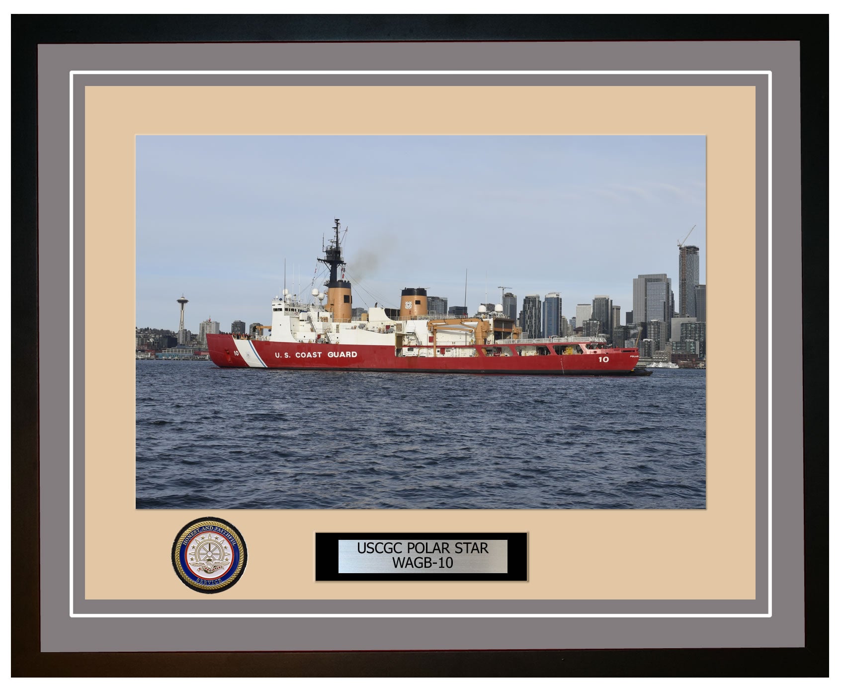 USCGC POLAR STAR WAGB 10 Framed Coast Guard Ship Photo Grey 249WAGB10