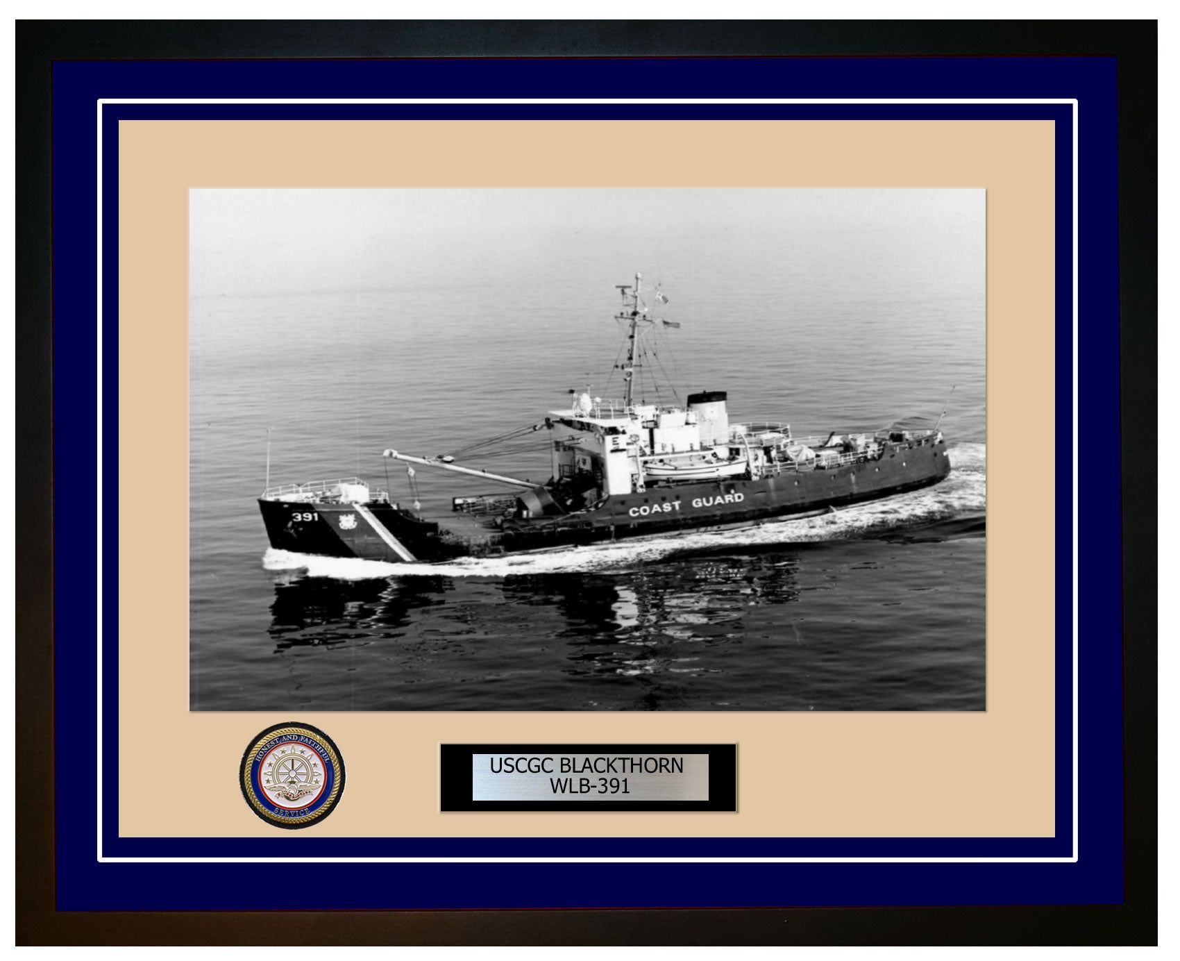 USCGC BLACKTHORN WLB 391 Framed Coast Guard Ship Photo Blue 24WLB391