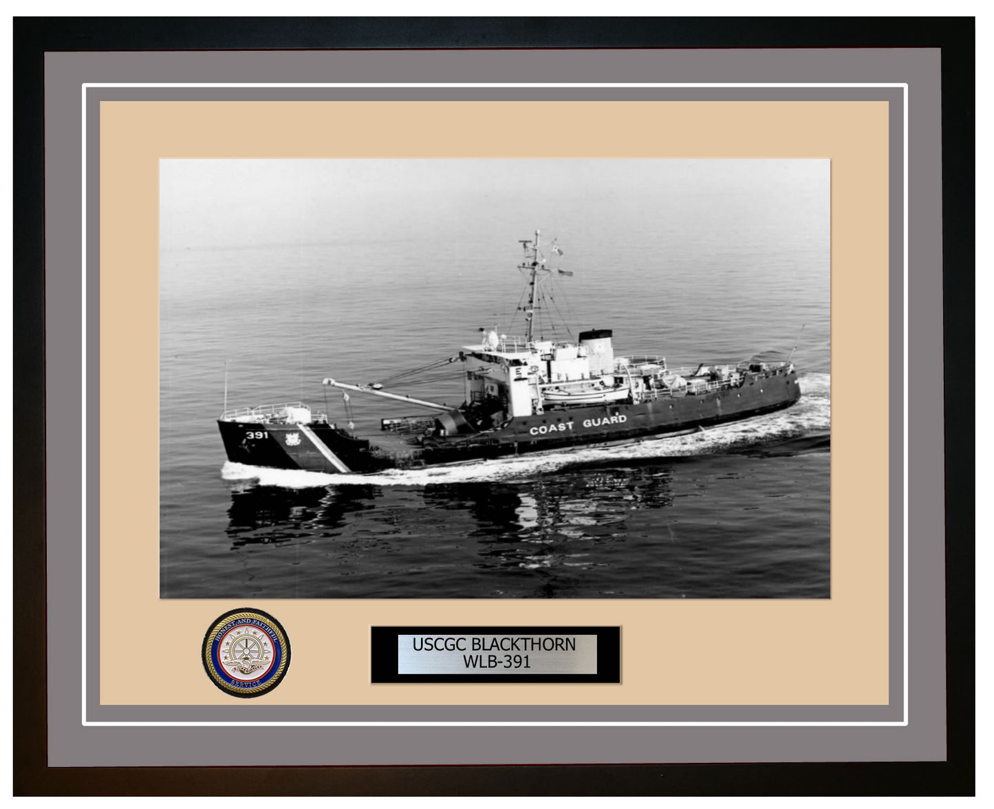 USCGC BLACKTHORN WLB 391 Framed Coast Guard Ship Photo Grey 24WLB391