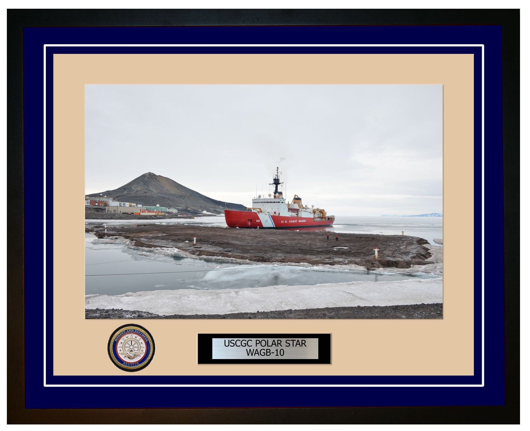 USCGC POLAR STAR WAGB 10 Framed Coast Guard Ship Photo Blue 250WAGB10