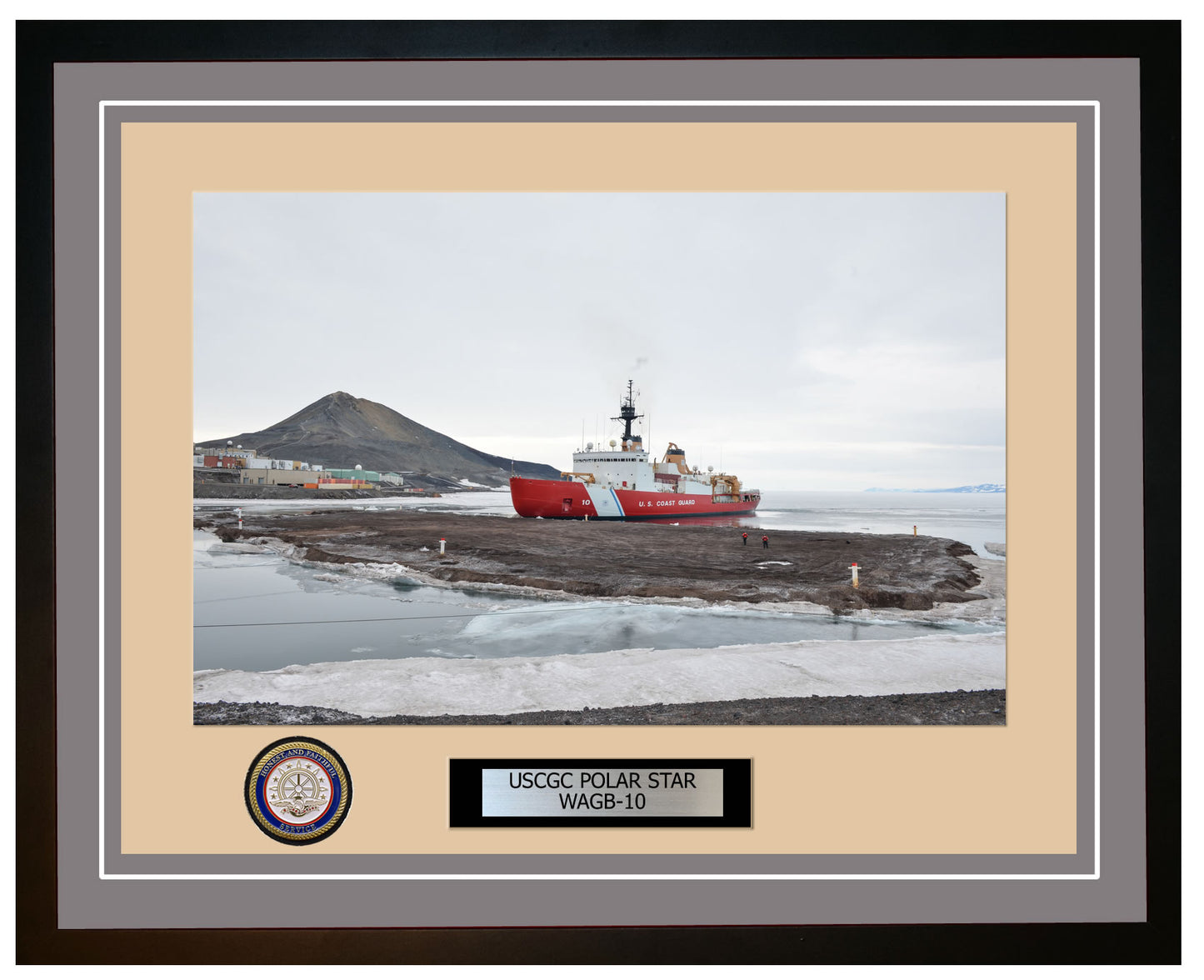 USCGC POLAR STAR WAGB 10 Framed Coast Guard Ship Photo Grey 250WAGB10