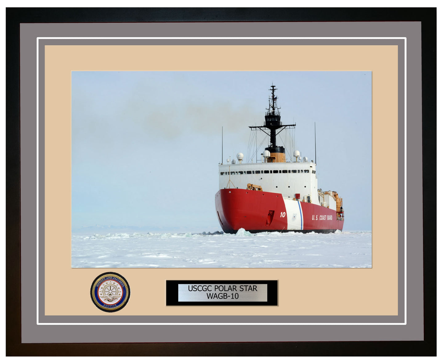 USCGC POLAR STAR WAGB 10 Framed Coast Guard Ship Photo Grey 251WAGB10