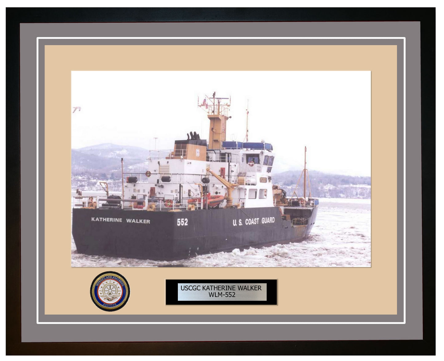 USCGC KATHERINE WALKER WLM 552 Framed Coast Guard Ship Photo Grey 44WLM552