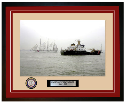 USCGC KATHERINE WALKER WLM 552 Framed Coast Guard Ship Photo Burgundy 47WLM552