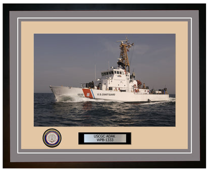 USCGC ADAK WPB 1333 Framed Coast Guard Ship Photo Grey 4WPB1333